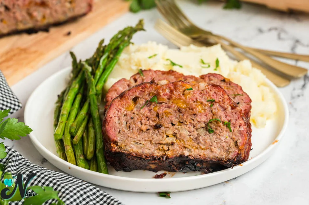 smoked meatloaf with mash potato