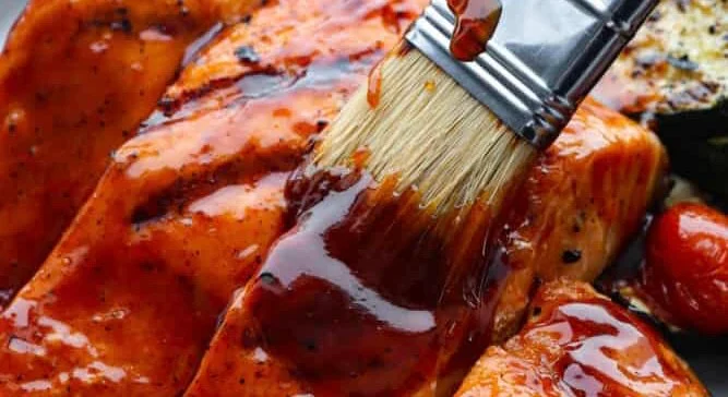 Glazed Salmon with Whole Foods BBQ Sauce
