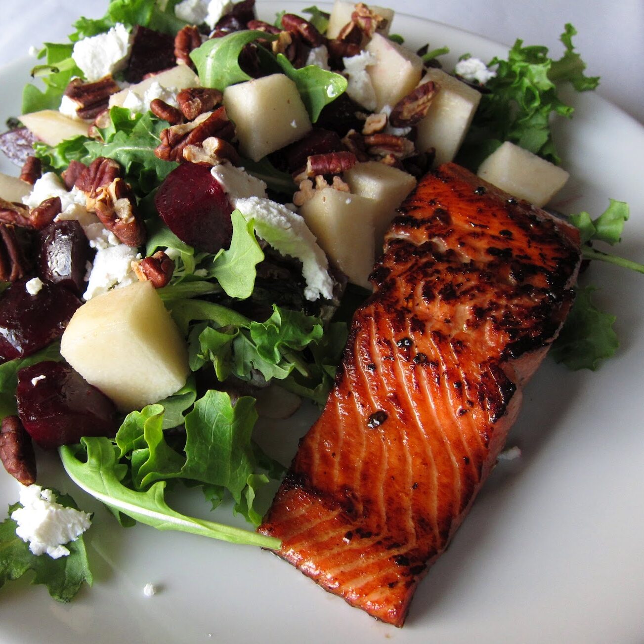 What Dish Goes Well with Glazed Salmon with Whole Foods BBQ Sauce?