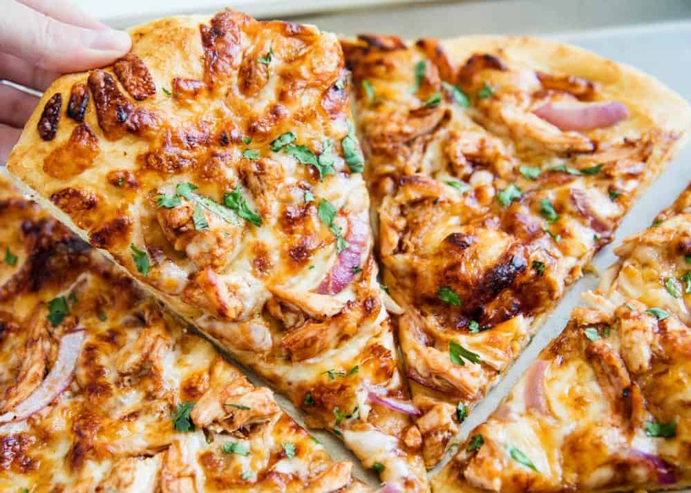 
BBQ Chicken Pizza with Whole Foods BBQ Sauce

