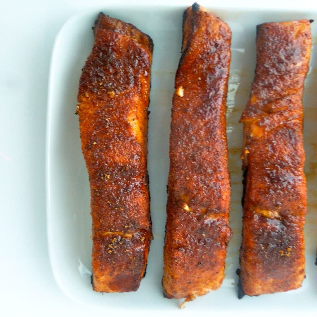 BBQ Rubbed Salmon BBQ low-carb recipes