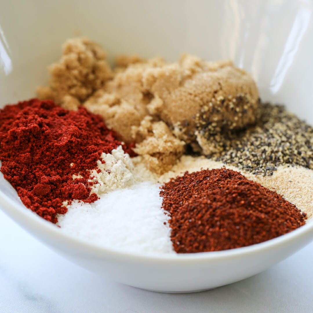Mix your favorite BBQ spices together to create a dry rub.