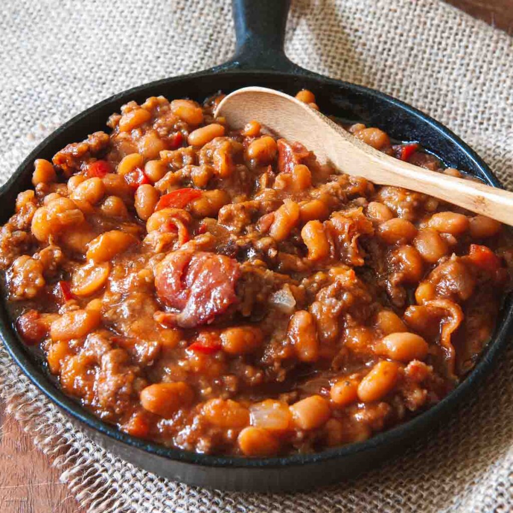 Easy BBQ Baked Beans with Ground Beef Recipe