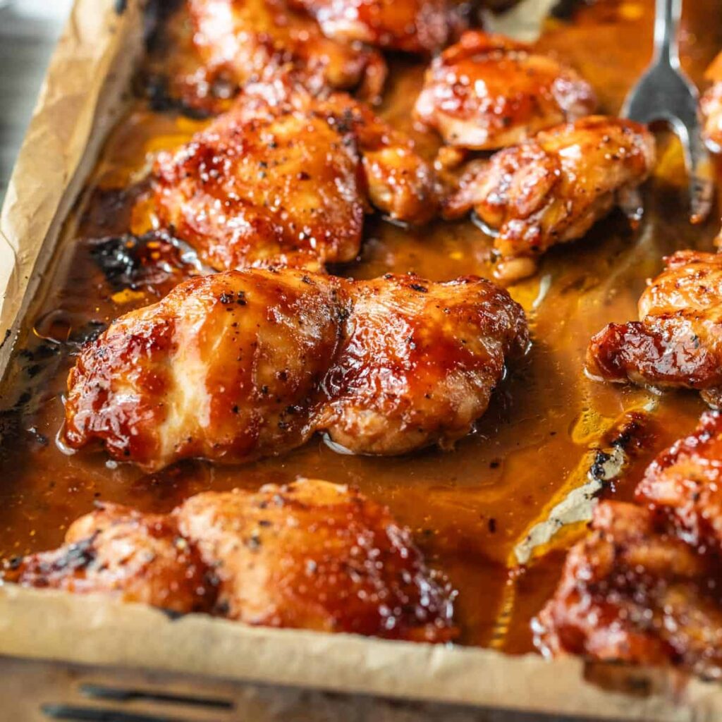 BBQ Time Chicken Thighs Recipe in oven