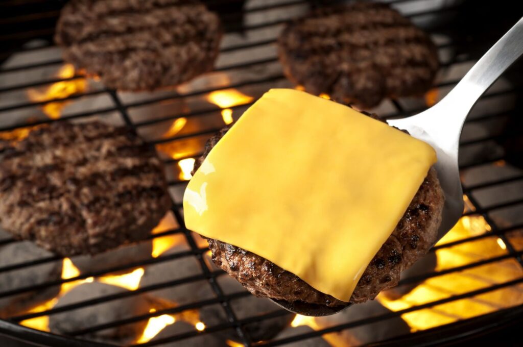 Grilling Cheese for BBQ Burger