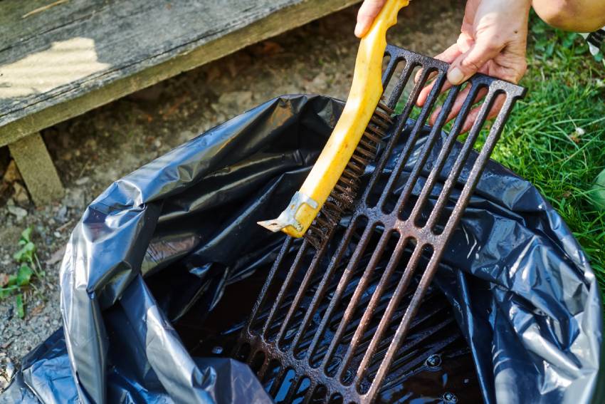 How do you clean BBQ grill grates?