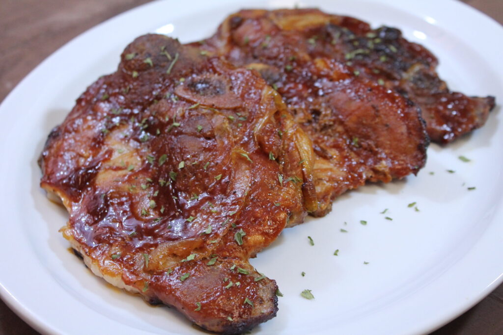Oven-Baked Pork Steaks with BBQ Sauce