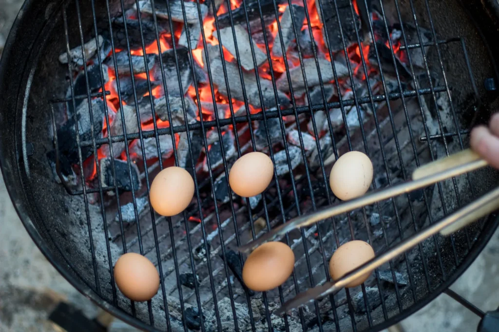 BBQ Hard Boiled Eggs Indirect Grilling