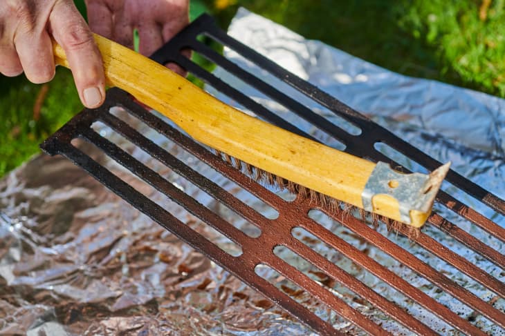 How do you clean BBQ grill grates?