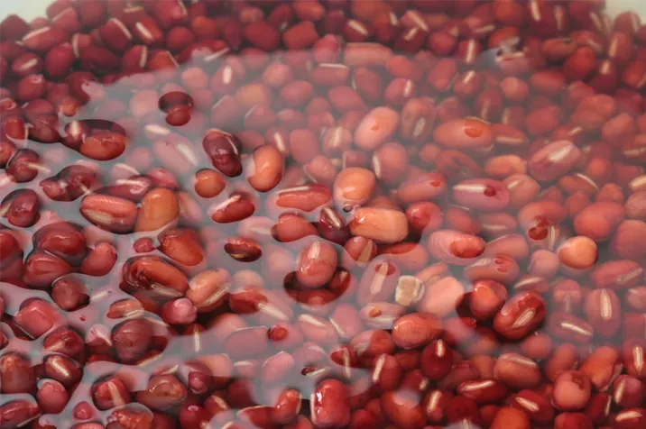 Step by step instructions on How to Make BBQ Baked Beans: soaking the beans 