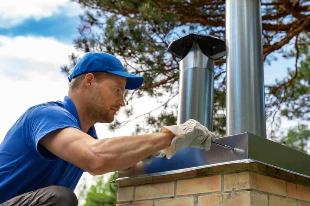 Guide to assembling a brick BBQ with a chimney, Install the Chimney Flue