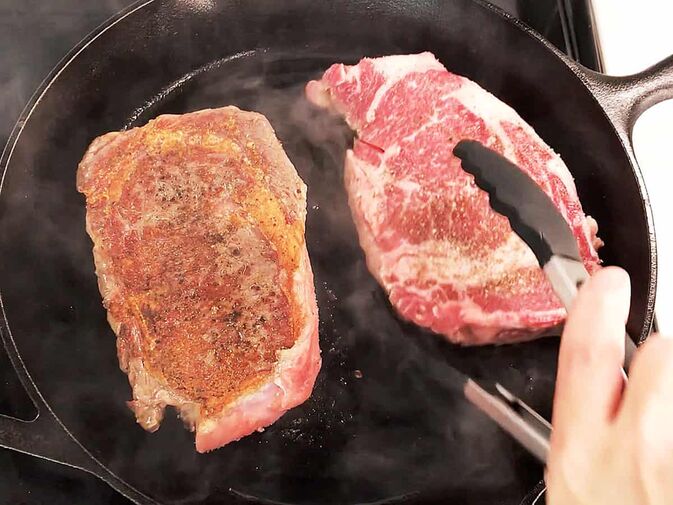 How to cook steak without a BBQ grill: 
Using a Cast Iron Skillet in cooking steak