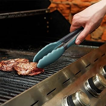 can you use silicone tongs on grill