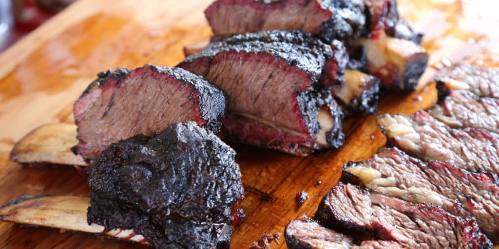 Plating and serving BBQ Beef Ribs