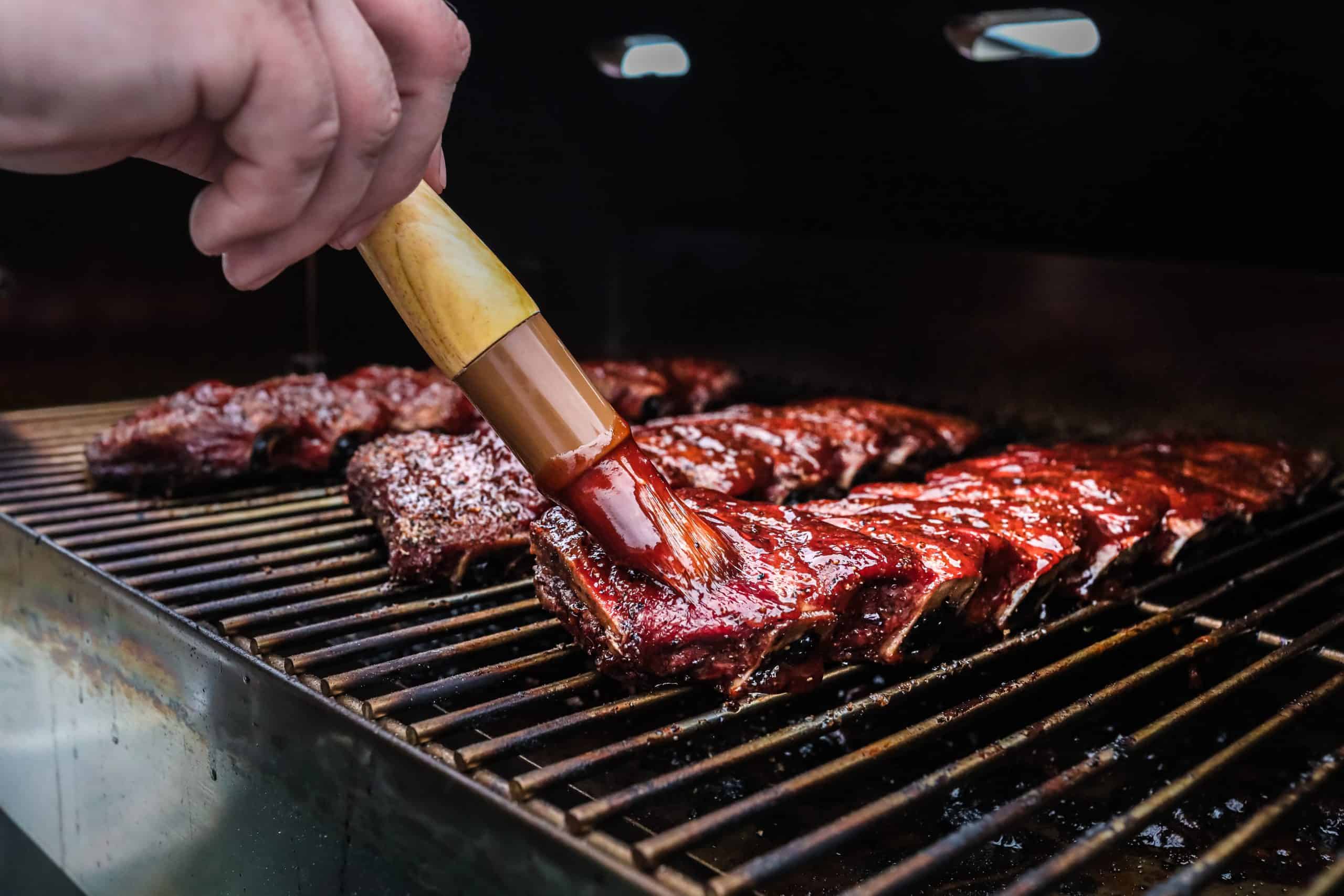 Saucing for BBQ Beef Ribs