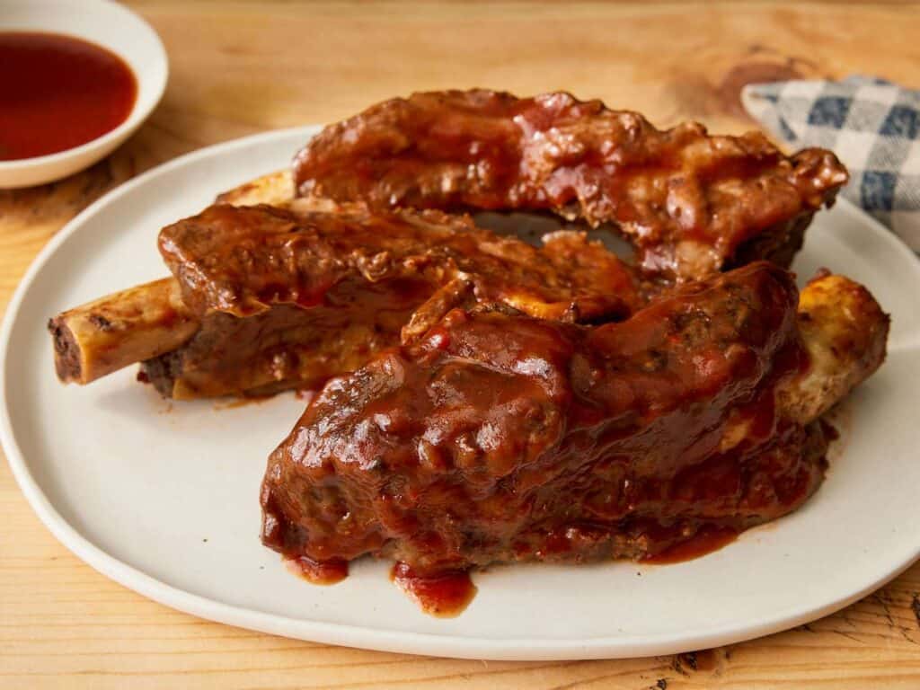 Tangy flavors BBQ beef ribs