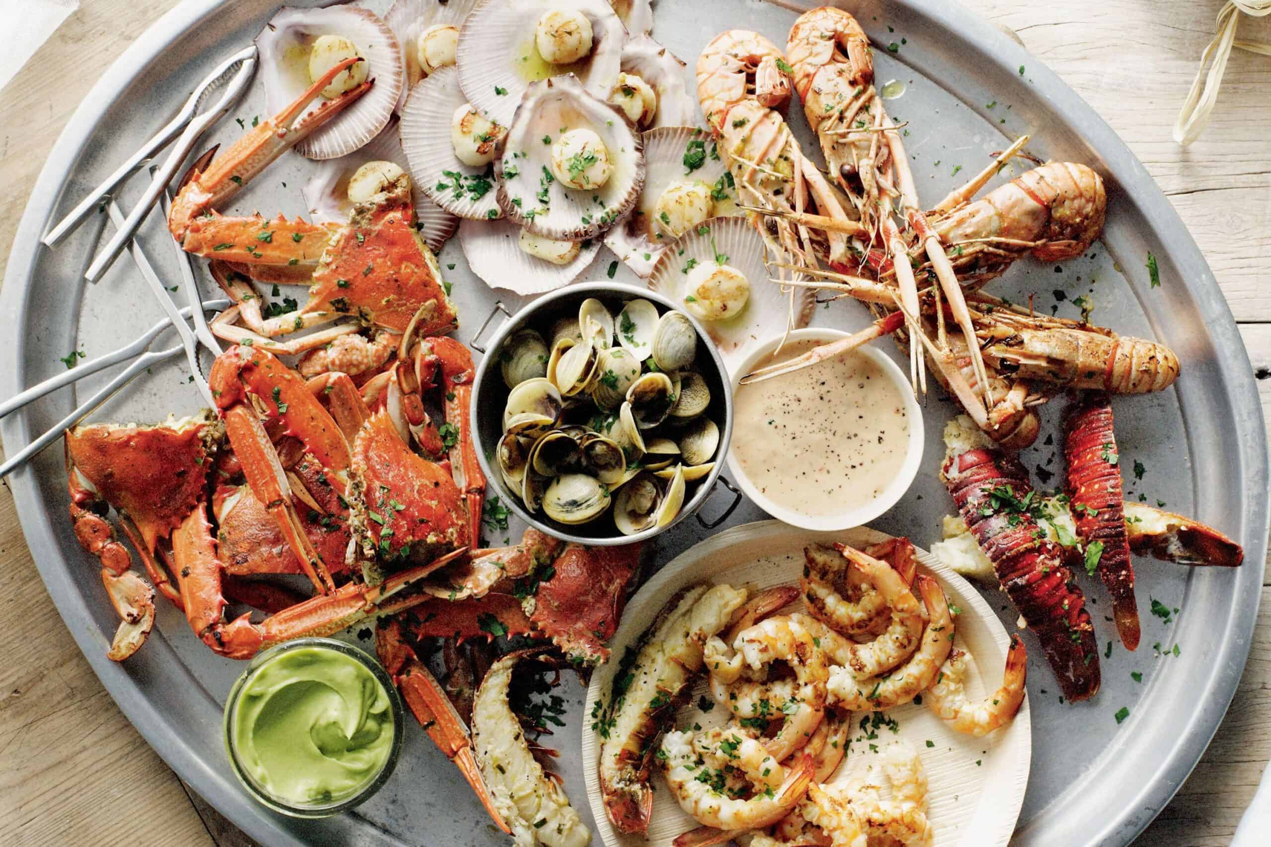 Tasty Grilled Seafood with Alabama White BBQ Sauce