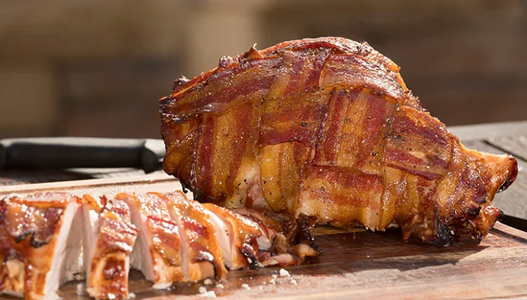 BBQ Bacon-Wrapped Turkey Breasts