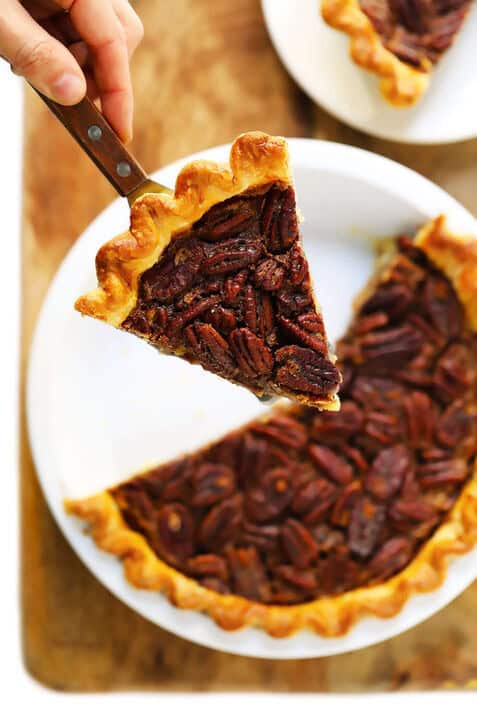 Smoked Pecan Pie with Bourbon Sauce