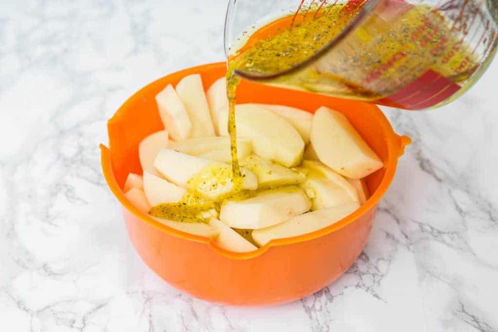 Marinating the Potatoes